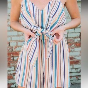 NWOT MUSTARD SEED stripe romper